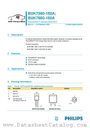 BUK7660-100A datasheet pdf Philips