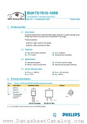 BUK7610-100B datasheet pdf Philips