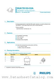 BUK78150-55A datasheet pdf Philips