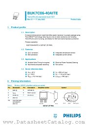 BUK7C06-40AITE datasheet pdf Philips