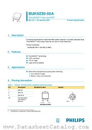 BUK9230-55A datasheet pdf Philips