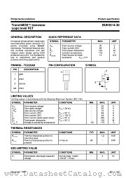BUK9514-30 datasheet pdf Philips