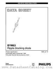 BYM63 datasheet pdf Philips