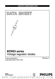 BZW03-C7V5 datasheet pdf Philips