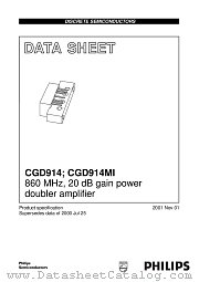 CGD914 datasheet pdf Philips