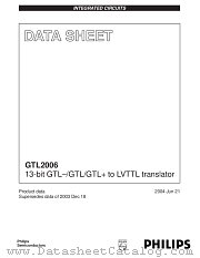 GTL2006PW datasheet pdf Philips