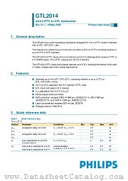 GTL2014 datasheet pdf Philips