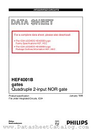 HEF4001BP datasheet pdf Philips