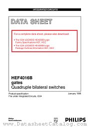 HEF4016B datasheet pdf Philips