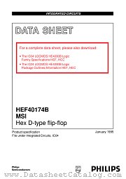 HEF40174BD datasheet pdf Philips
