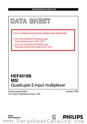 HEF4019BF datasheet pdf Philips