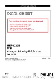 HEF4022BF datasheet pdf Philips