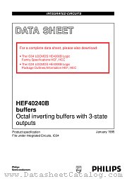 HEF40240BD datasheet pdf Philips