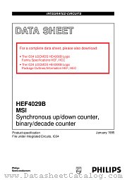 HEF4029BD datasheet pdf Philips