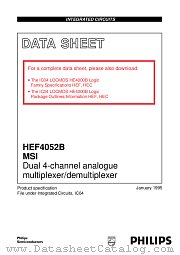 HEF4052BD datasheet pdf Philips