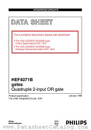HEF4071B datasheet pdf Philips