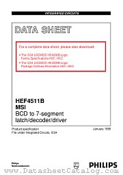 HEF4511BD datasheet pdf Philips