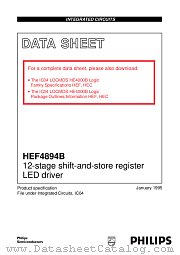 HEF4894B datasheet pdf Philips