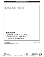 HSTL16919 datasheet pdf Philips