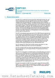 ISP1161BM datasheet pdf Philips