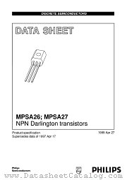 MPSA26 datasheet pdf Philips