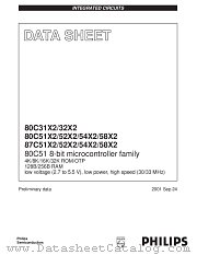 P80C32X2FA datasheet pdf Philips
