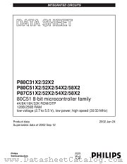 P87C52X2 datasheet pdf Philips