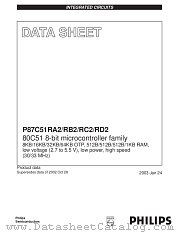 P87C51RD2 datasheet pdf Philips