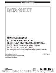 P80C58SBPN datasheet pdf Philips