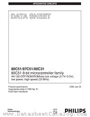 P80C31UBBB datasheet pdf Philips