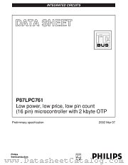 P87LPC761 datasheet pdf Philips