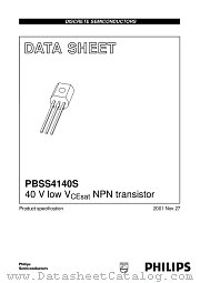PBSS4140S datasheet pdf Philips