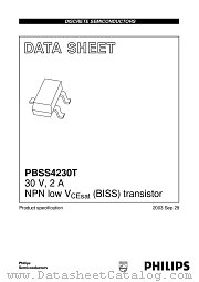 PBSS4230T datasheet pdf Philips