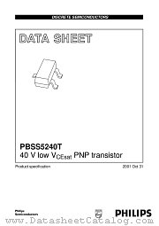 PBSS5240T datasheet pdf Philips