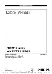 PCF2116 datasheet pdf Philips
