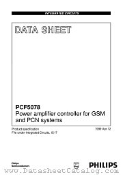 PCF5078T/F2 datasheet pdf Philips