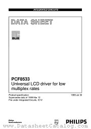 PCF8533 datasheet pdf Philips