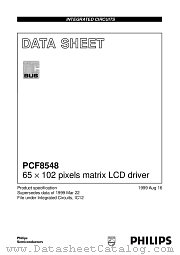 PCF8548 datasheet pdf Philips