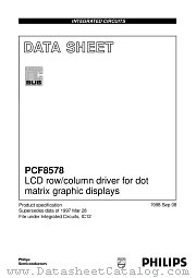 PCF8578 datasheet pdf Philips