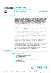 PCF87852U/2/S001 datasheet pdf Philips