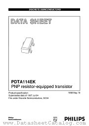 PDTA114EK datasheet pdf Philips