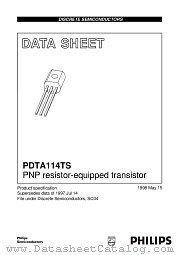 PDTA114TS datasheet pdf Philips