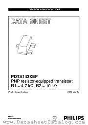 PDTA143XEF datasheet pdf Philips