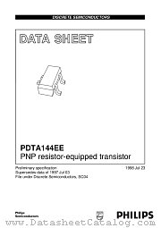 PDTA144EE datasheet pdf Philips