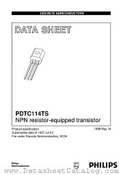 PDTC114TS datasheet pdf Philips