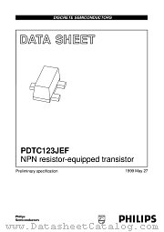 PDTC123JEF datasheet pdf Philips