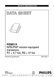 PEMD13 datasheet pdf Philips