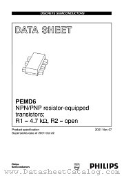 PEMD6 datasheet pdf Philips