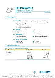 PHK28NQ03LT datasheet pdf Philips