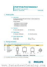 PHD78NQ03LT datasheet pdf Philips